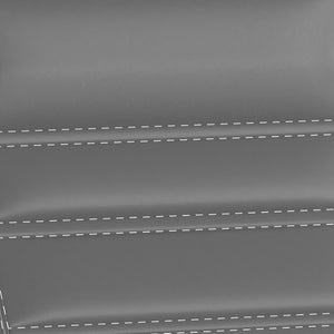 English Elm Whitney High Back Executive Swivel Office Chair - Ergonomic Design with Transparent Roller Wheels Gray LeatherSoft/Chrome Frame GO-2286H-GR-RLB-GG