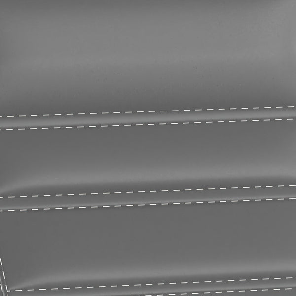 English Elm Whitney High Back Executive Swivel Office Chair - Ergonomic Design with Transparent Roller Wheels Gray LeatherSoft/Chrome Frame GO-2286H-GR-RLB-GG