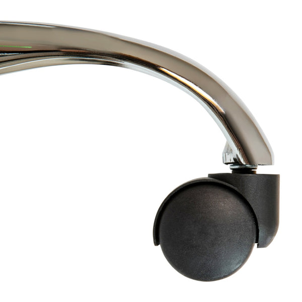 English Elm Whitney Mid-Back Executive Swivel Office Chair - Ergonomic Support, Stylish Design, Adjustable Comfort Gray LeatherSoft/Chrome Frame GO-2286M-GR-GG