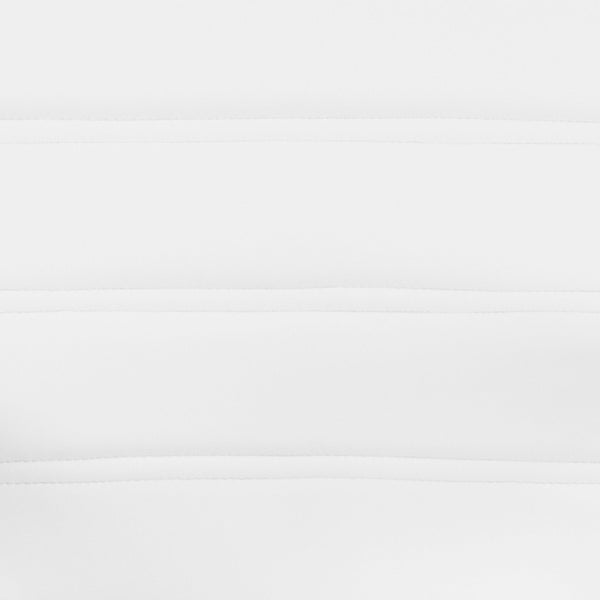 English Elm Whitney Mid-Back Executive Swivel Office Chair - Ergonomic Support, Stylish Design, Adjustable Comfort White LeatherSoft/Chrome Frame GO-2286M-WH-GG