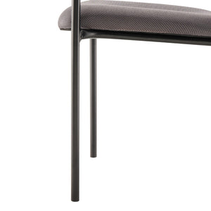 English Elm Jana Comfort Stackable Mesh Side Chair with Arms for Office, Home, or Training Room Use Gray GO-516-2-GRY-GG