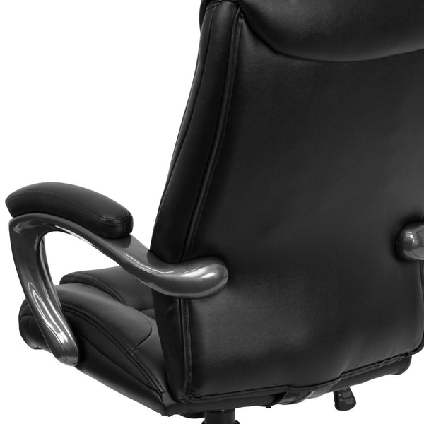 English Elm Oma High Back Black LeatherSoft Executive Chair - Ergonomic Design with Adjustable Features & Comfort GO-7194B-BK-GG