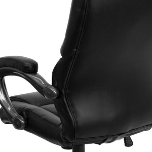 English Elm Greer High Back Ergonomic Leather Executive Swivel Chair with Lumbar Support & Adjustable Height GO-724H-BK-LEA-GG