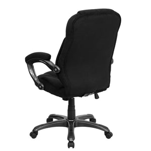 English Elm Jessie High Back Ergonomic Executive Office Chair - Stylish, Comfortable, and Adjustable Seating Solution Black Microfiber GO-725-BK-GG