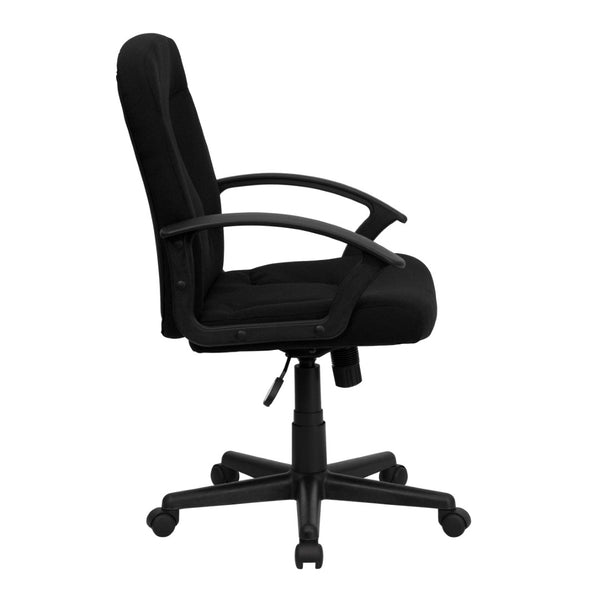 English Elm Garver Mid-Back Executive Swivel Chair - Ergonomic Comfort, Durable Design, Perfect for Home Office Black GO-ST-6-BK-GG