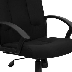 English Elm Garver Mid-Back Executive Swivel Chair - Ergonomic Comfort, Durable Design, Perfect for Home Office Black GO-ST-6-BK-GG