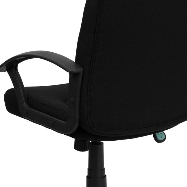 English Elm Garver Mid-Back Executive Swivel Chair - Ergonomic Comfort, Durable Design, Perfect for Home Office Black GO-ST-6-BK-GG