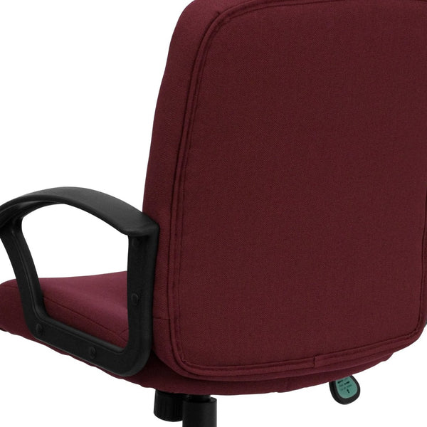 English Elm Garver Mid-Back Executive Swivel Chair - Ergonomic Comfort, Durable Design, Perfect for Home Office Burgundy GO-ST-6-BY-GG
