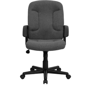 English Elm Garver Mid-Back Executive Swivel Chair - Ergonomic Comfort, Durable Design, Perfect for Home Office Gray GO-ST-6-GY-GG