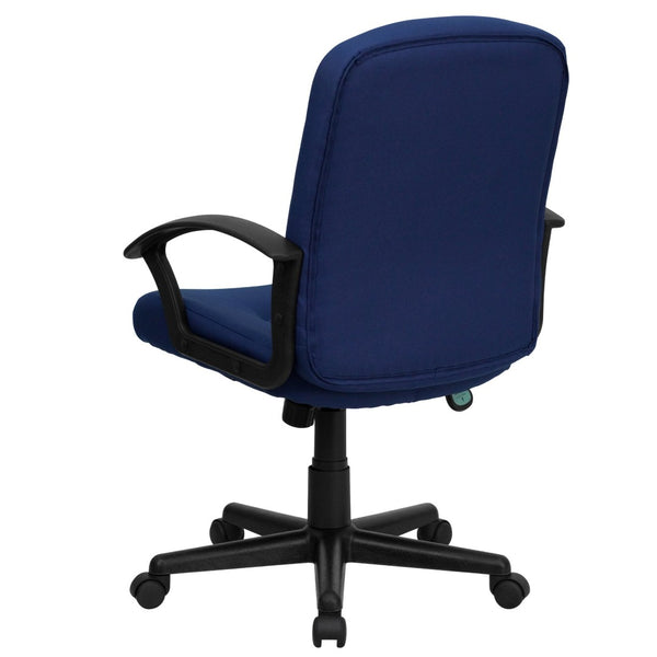 English Elm Garver Mid-Back Executive Swivel Chair - Ergonomic Comfort, Durable Design, Perfect for Home Office Navy GO-ST-6-NVY-GG