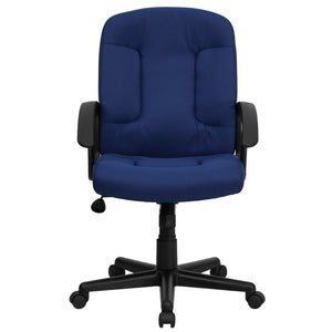 English Elm Garver Mid-Back Executive Swivel Chair - Ergonomic Comfort, Durable Design, Perfect for Home Office Navy GO-ST-6-NVY-GG