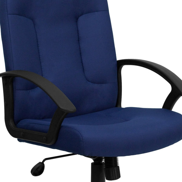 English Elm Garver Mid-Back Executive Swivel Chair - Ergonomic Comfort, Durable Design, Perfect for Home Office Navy GO-ST-6-NVY-GG