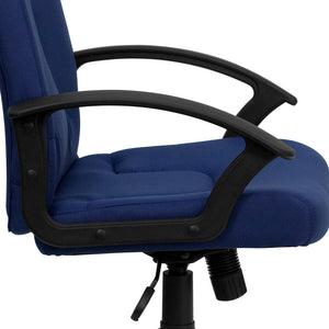 English Elm Garver Mid-Back Executive Swivel Chair - Ergonomic Comfort, Durable Design, Perfect for Home Office Navy GO-ST-6-NVY-GG