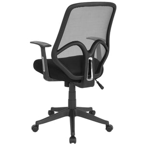 English Elm Salerno High Back Black Mesh Office Chair with Adjustable Lumbar Support & Breathable Design GO-WY-193A-A-BK-GG
