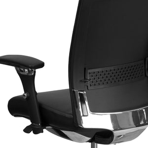 English Elm HERCULES Ergonomic 24/7 Heavy-Duty Office Chair for Intensive Use with Adjustable Comfort Features Black LeatherSoft GO-WY-85-7-GG