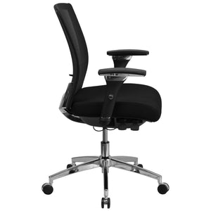 English Elm HERCULES Ergonomic 24/7 Heavy-Duty Office Chair for Intensive Use with Adjustable Comfort Features Black Mesh & Fabric GO-WY-85-8-GG