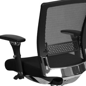English Elm HERCULES Ergonomic 24/7 Heavy-Duty Office Chair for Intensive Use with Adjustable Comfort Features Black Mesh & Fabric GO-WY-85-8-GG