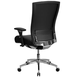 English Elm HERCULES Series Ergonomic Office Chair for 24/7 Use, 300 lb Capacity, Durable Comfort & Support Black LeatherSoft GO-WY-85H-1-GG