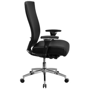 English Elm HERCULES Series Ergonomic Office Chair for 24/7 Use, 300 lb Capacity, Durable Comfort & Support Black LeatherSoft GO-WY-85H-1-GG