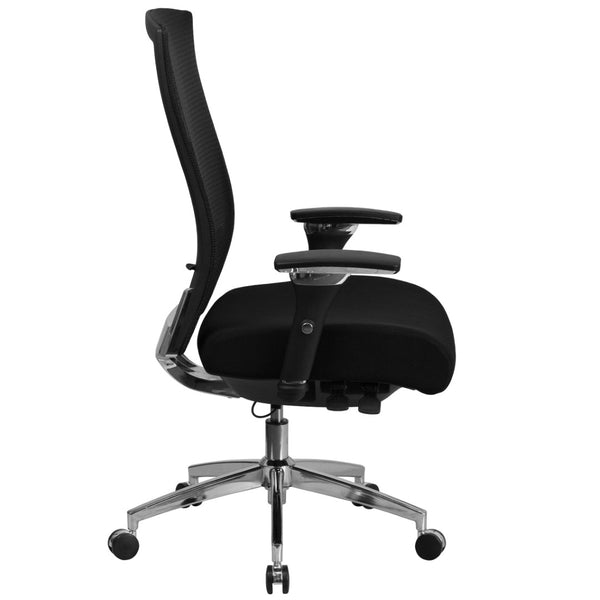 English Elm HERCULES Series Ergonomic Office Chair for 24/7 Use, 300 lb Capacity, Durable Comfort & Support Black Mesh & Fabric GO-WY-85H-GG