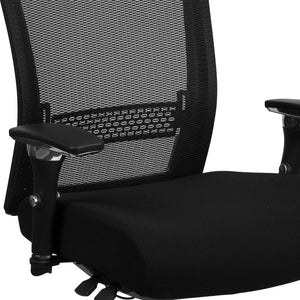 English Elm HERCULES Series Ergonomic Office Chair for 24/7 Use, 300 lb Capacity, Durable Comfort & Support Black Mesh & Fabric GO-WY-85H-GG
