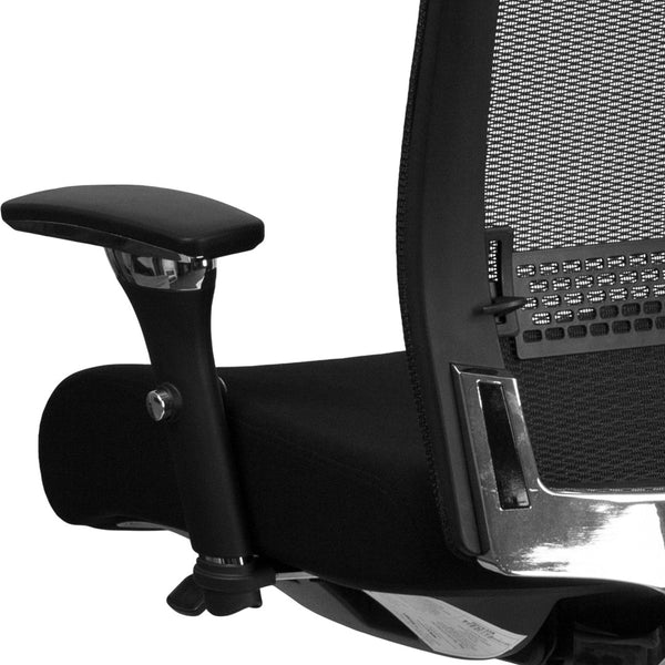 English Elm HERCULES Series Ergonomic Office Chair for 24/7 Use, 300 lb Capacity, Durable Comfort & Support Black Mesh & Fabric GO-WY-85H-GG