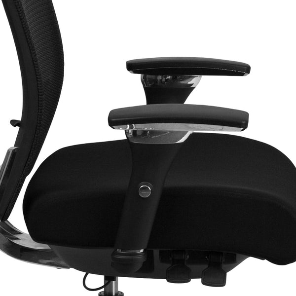 English Elm HERCULES Series Ergonomic Office Chair for 24/7 Use, 300 lb Capacity, Durable Comfort & Support Black Mesh & Fabric GO-WY-85H-GG