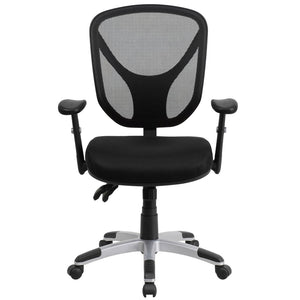 English Elm Sam Ergonomic Mid-Back Black Mesh Office Chair with Adjustable Arms for Ultimate Comfort & Support GO-WY-89-GG