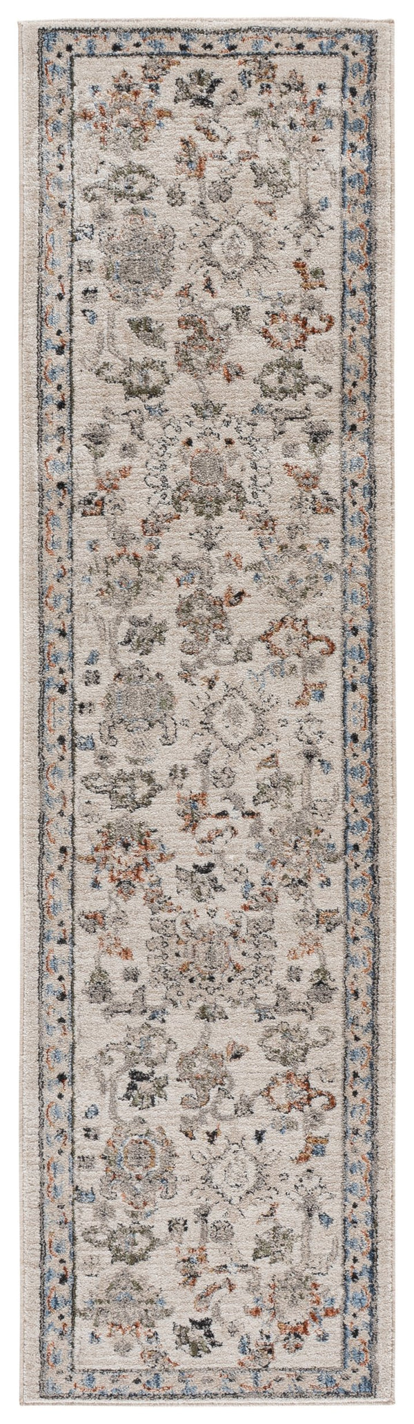 Safavieh Grove Elegant Ivory And Rust Blue Area Rug, Low-Profile Power-Loomed Turkish Weave For Modern Rooms 4'-0" x 6'-0" GOV600A-4