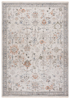 Safavieh Grove Elegant Ivory And Rust Blue Area Rug, Low-Profile Power-Loomed Turkish Weave For Modern Rooms 4'-0" x 6'-0" GOV600A-4