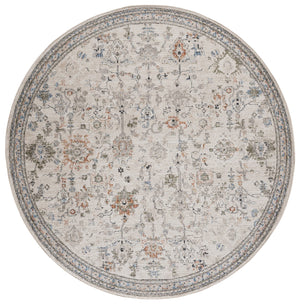 Safavieh Grove Ivory & Rust Blue Square Rug — Transitional Turkish Power‑Loomed Design, Durable Low Pile Finish 6'-7" x 6'-7" GOV600A-7SQ