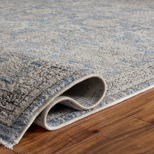 Safavieh Grove Turkish Power-Loomed Area Rug In Soothing Blue-Beige Tones, Low-Profile Durable Comfort 6'-7" x 6'-7" GOV600M-7SQ