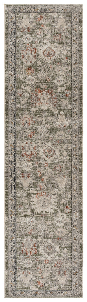 Safavieh Grove Turkish‑Inspired Green Grey Rug — Low‑Profile 3/8" Pile, Durable Power‑Loomed Poly Blend Finish 5'-3" x 7'-6" GOV600Y-5