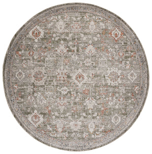 Safavieh Grove Turkish‑Inspired Green Grey Rug — Low‑Profile 3/8" Pile, Durable Power‑Loomed Poly Blend Finish 5'-3" x 7'-6" GOV600Y-5