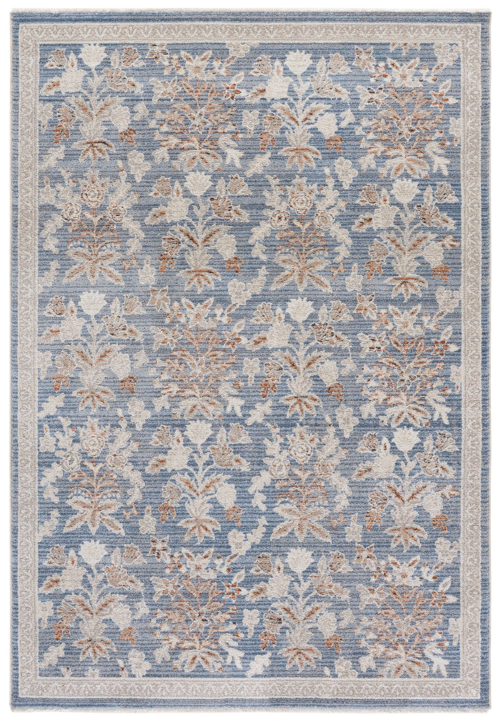 Safavieh Grove Serene Blue Ivory Floral Runner Rug — Low-Profile Power-Loomed Design, Durable Easy-Care Fiber 2'-2" x 8'-0" GOV630M-28