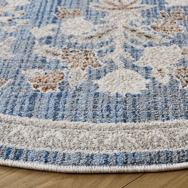 Safavieh Grove Elegant Blue & Ivory Floral Area Rug — Power-Loomed In Turkey, Stain-Resistant & Durable (4X6) 4'-0" x 6'-0" GOV630M-4