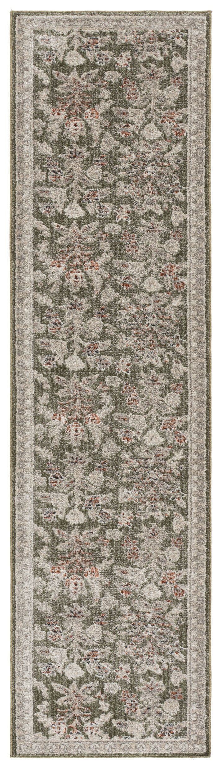 Safavieh Grove Elegant Green And Ivory Floral Area Rug — Low Profile, Durable Power-Loomed Comfort For Homes 4'-0" x 6'-0" GOV630Y-4