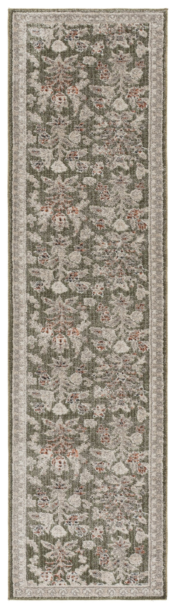 Safavieh Grove Elegant Green And Ivory Floral Area Rug — Low-Profile Power-Loomed Turkish Design, Durable Care 5'-3" x 7'-6" GOV630Y-5