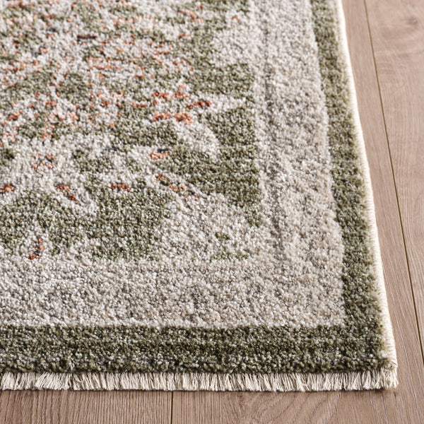 Safavieh Grove Green And Ivory Floral Area Rug — Power-Loomed In Turkey, Low-Profile Durable Pile For Homes 8'-0" x 10'-0" GOV630Y-8