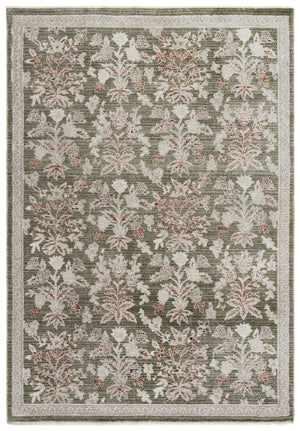 Safavieh Grove Floral Runner Green And Ivory — Low-Profile Durable Power-Loomed Hallway Rug, Stain-Resistant 2'-2" x 8'-0" GOV630Y-28