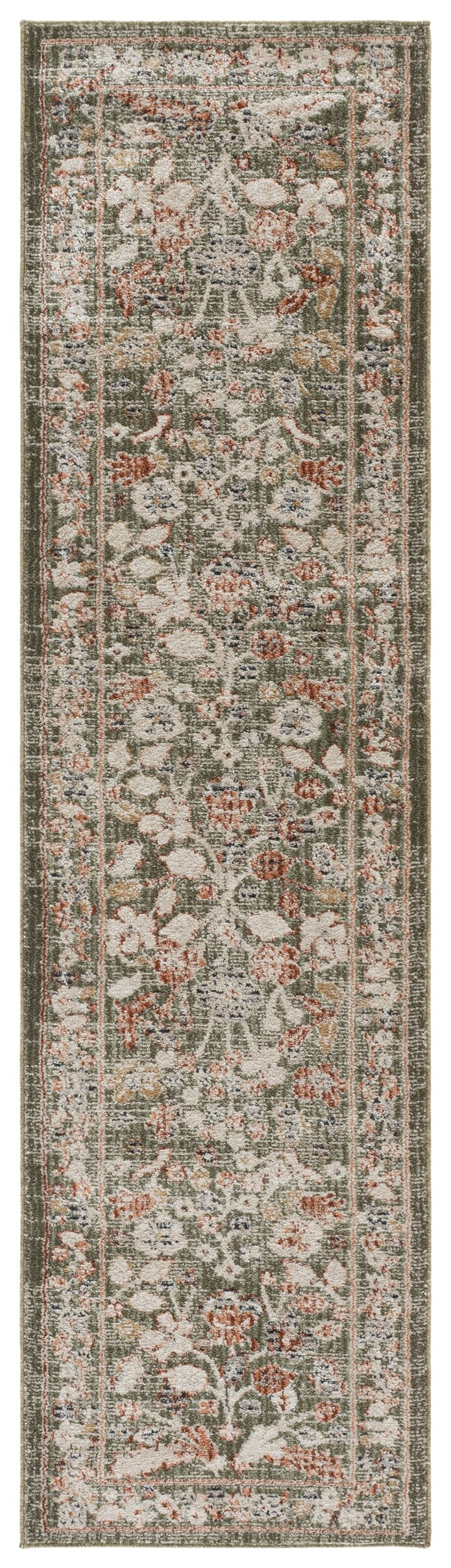 Safavieh Grove Botanical Green And Ivory Area Rug — Low Pile, Stain-Resistant Polypropylene For Cozy Rooms 4'-0" x 6'-0" GOV632Y-4