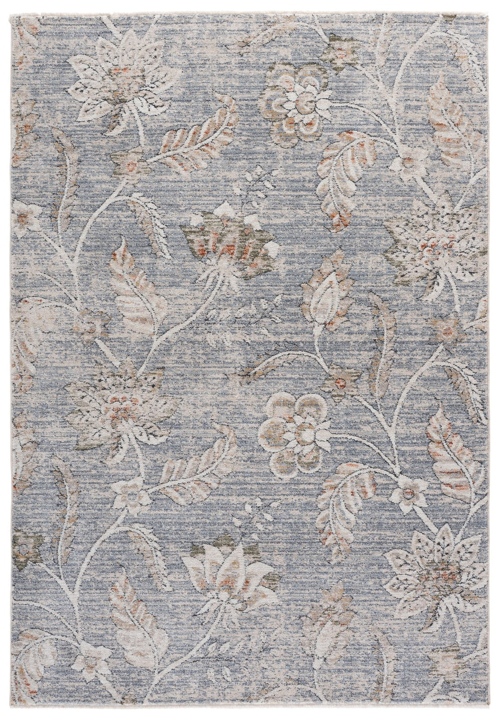 Safavieh Grove Elegant Blue And Ivory Floral Area Rug, Low-Profile Power-Loomed Design From Turkey, Stain-Resistant 4'-0" x 6'-0" GOV634M-4
