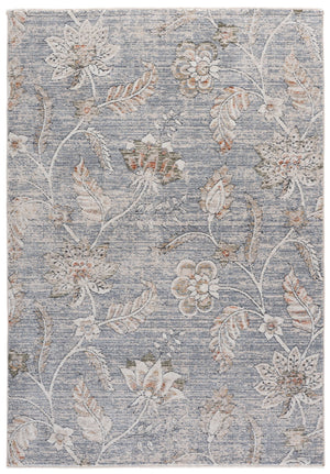 Safavieh Grove Elegant Blue And Ivory Floral Area Rug, Low-Profile Power-Loomed Design From Turkey, Stain-Resistant 4'-0" x 6'-0" GOV634M-4