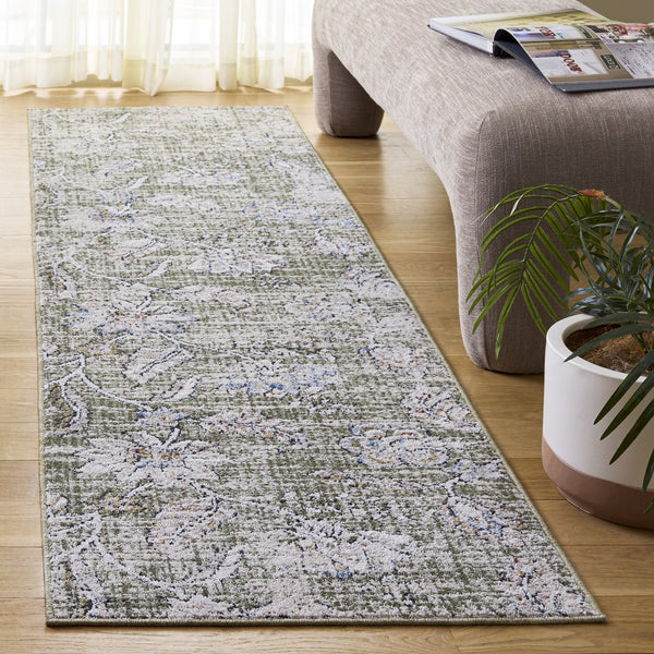 Safavieh Grove Elegant Green And Ivory Floral Area Rug — Power-Loomed Turkish Durability, Stain-Resistant Style 4'-0" x 6'-0" GOV634Y-4