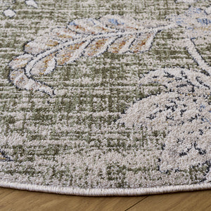 Safavieh Grove Elegant Green And Ivory Floral Area Rug — Power-Loomed Turkish Durability, Stain-Resistant Style 4'-0" x 6'-0" GOV634Y-4