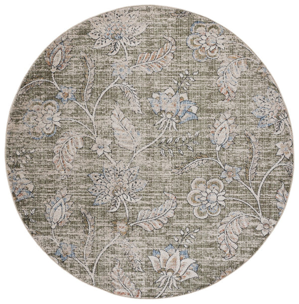 Safavieh Grove Elegant Green And Ivory Floral Area Rug — Power-Loomed Turkish Durability, Stain-Resistant Style 4'-0" x 6'-0" GOV634Y-4