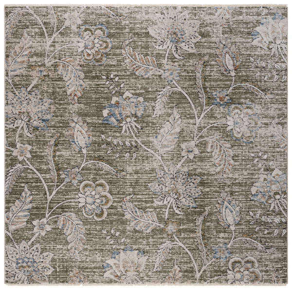 Safavieh Grove Green Ivory Floral Area Rug — Transitional Modern Power-Loomed Turkish Design, Durable Elegance 8'-0" x 10'-0" GOV634Y-8