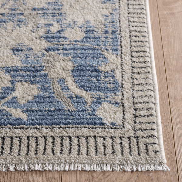 Safavieh Grove Timeless Turkish Blue And Ivory Floral Area Rug — Low-Profile, Durable Power-Loomed Beauty 8'-0" x 10'-0" GOV636M-8