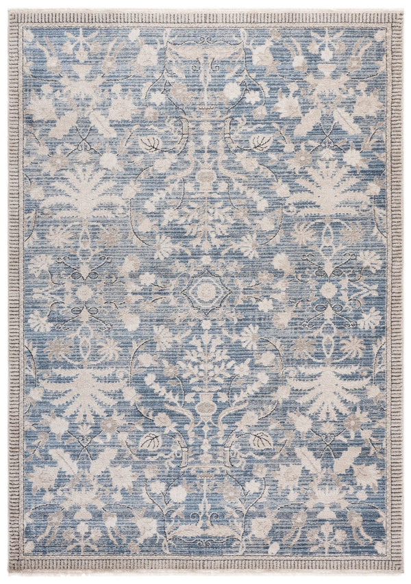 Safavieh Grove Timeless Turkish Blue And Ivory Floral Area Rug — Low-Profile, Durable Power-Loomed Beauty 8'-0" x 10'-0" GOV636M-8