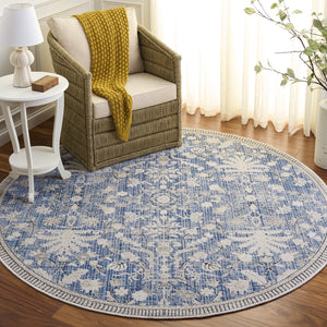 Safavieh Grove Blue And Ivory Floral Runner Rug — Low-Profile, Power-Loomed Durability For Busy Hallways 2'-2" x 8'-0" GOV636M-28